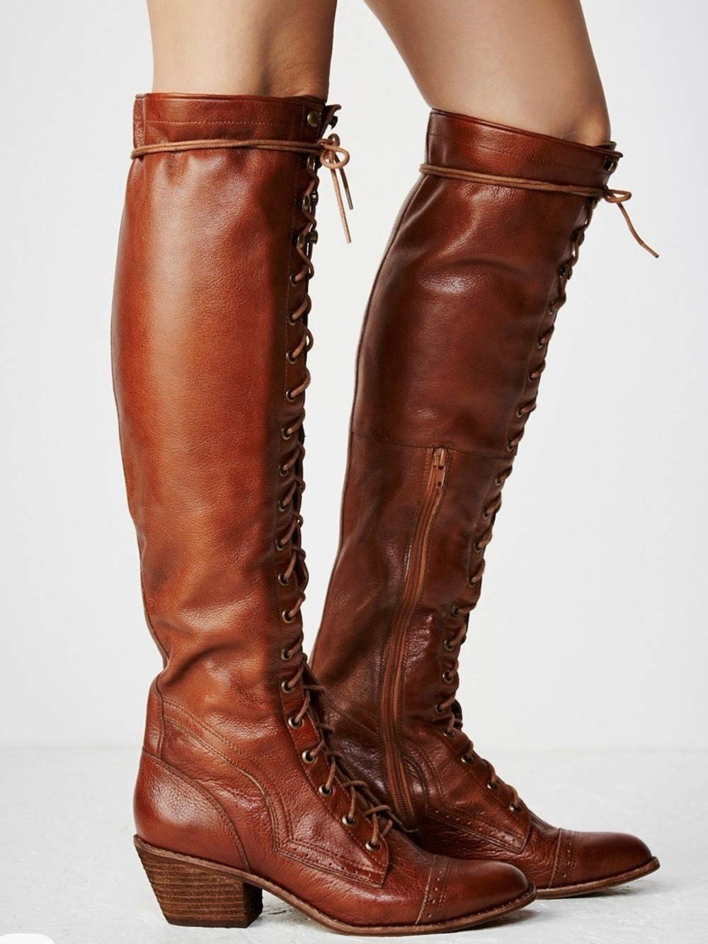 🆕{Free People Jeffrey Campbell} "Joe" Lace-Up Over-the-Knee Boots